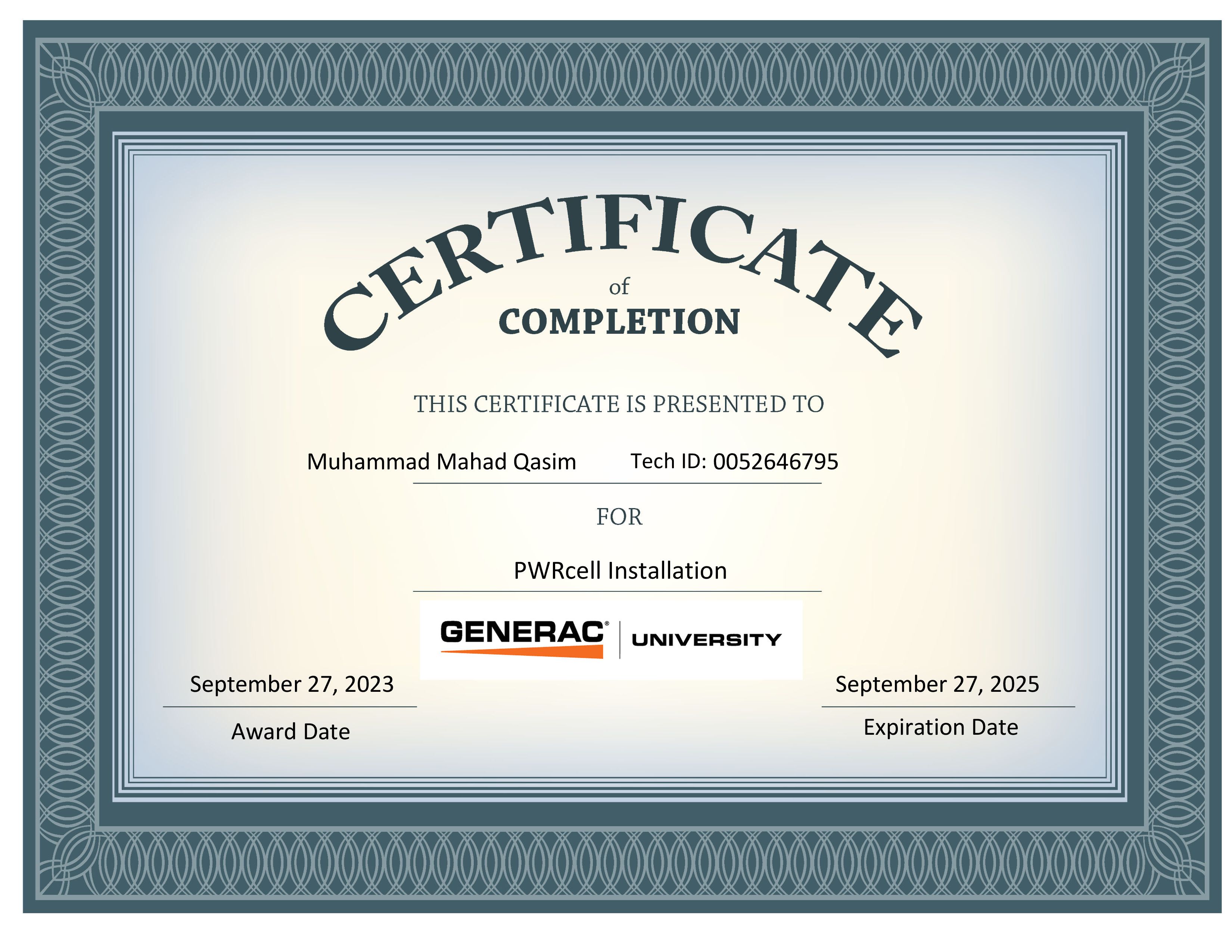 PWRcell Installation